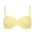 Gepolstertes trägerloses Bikinioberteil mit Bügel Scallop Cup E +, Gelb