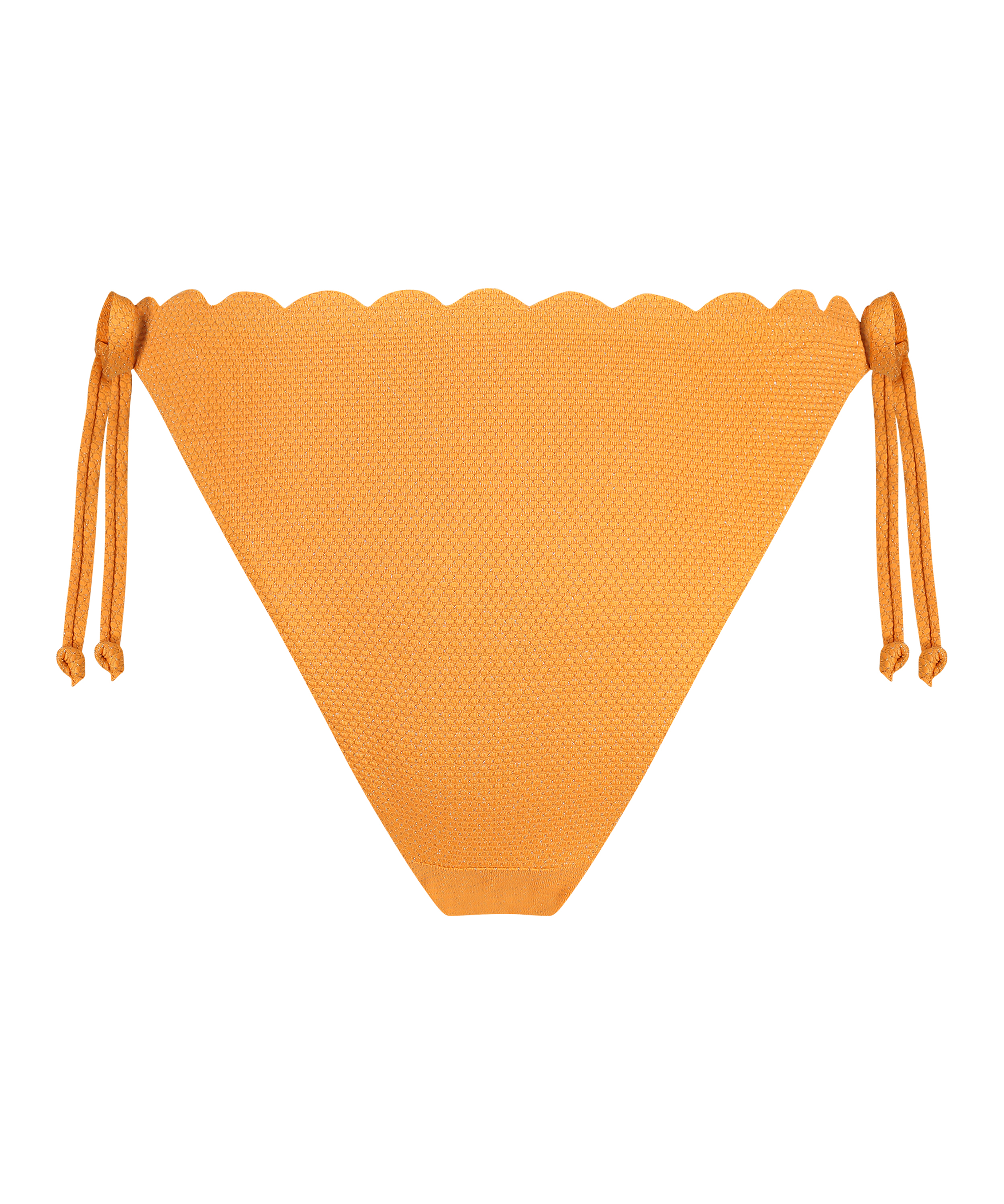 Bikini Slip Cheeky Tanga Scallop Lurex, Orange, main