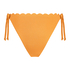Slip de Bikini Cheeky Tanga Scallop Lurex, Orange