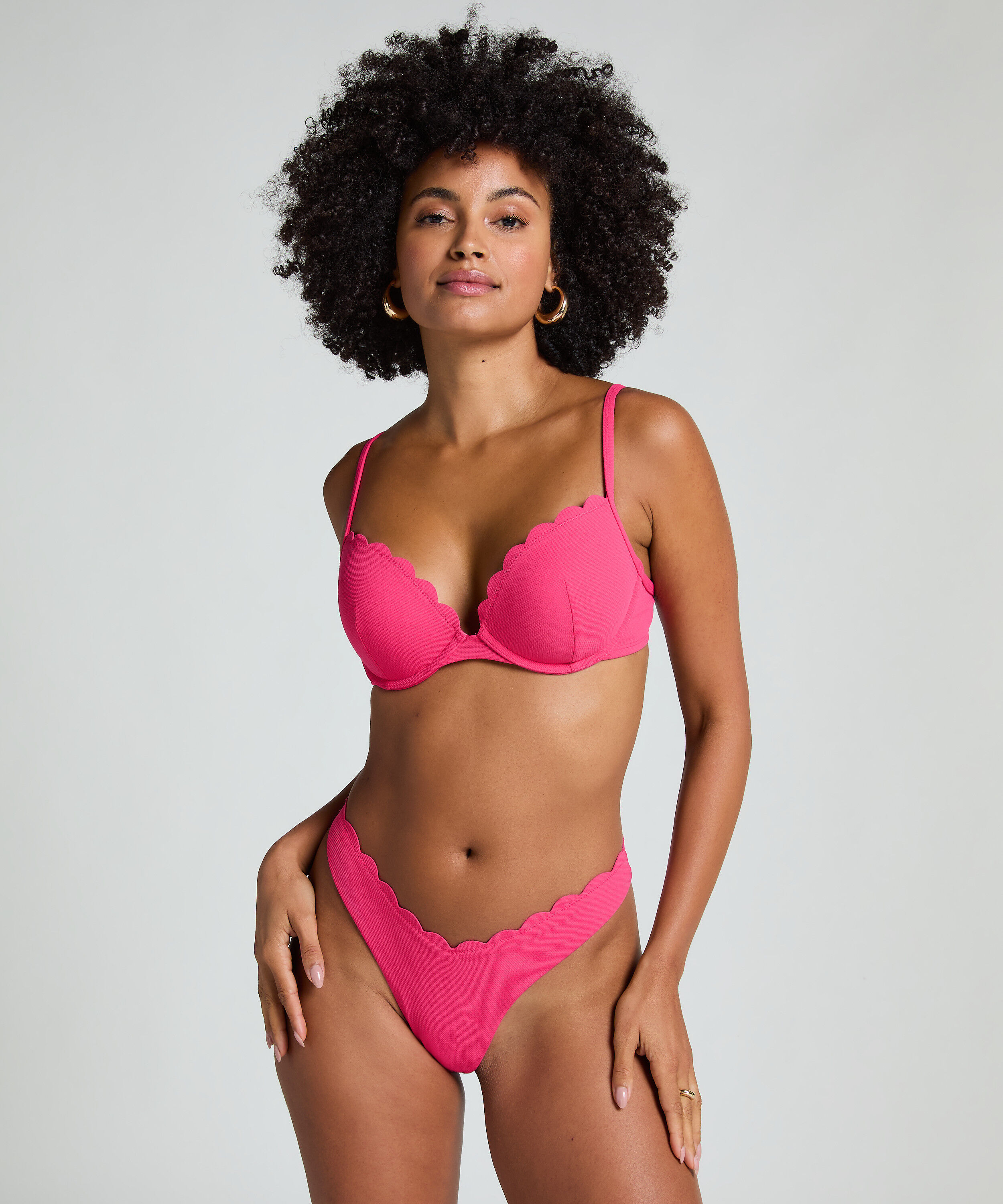 Slip de Bikini &Eacute;chancr&eacute;s Scallop, Rose