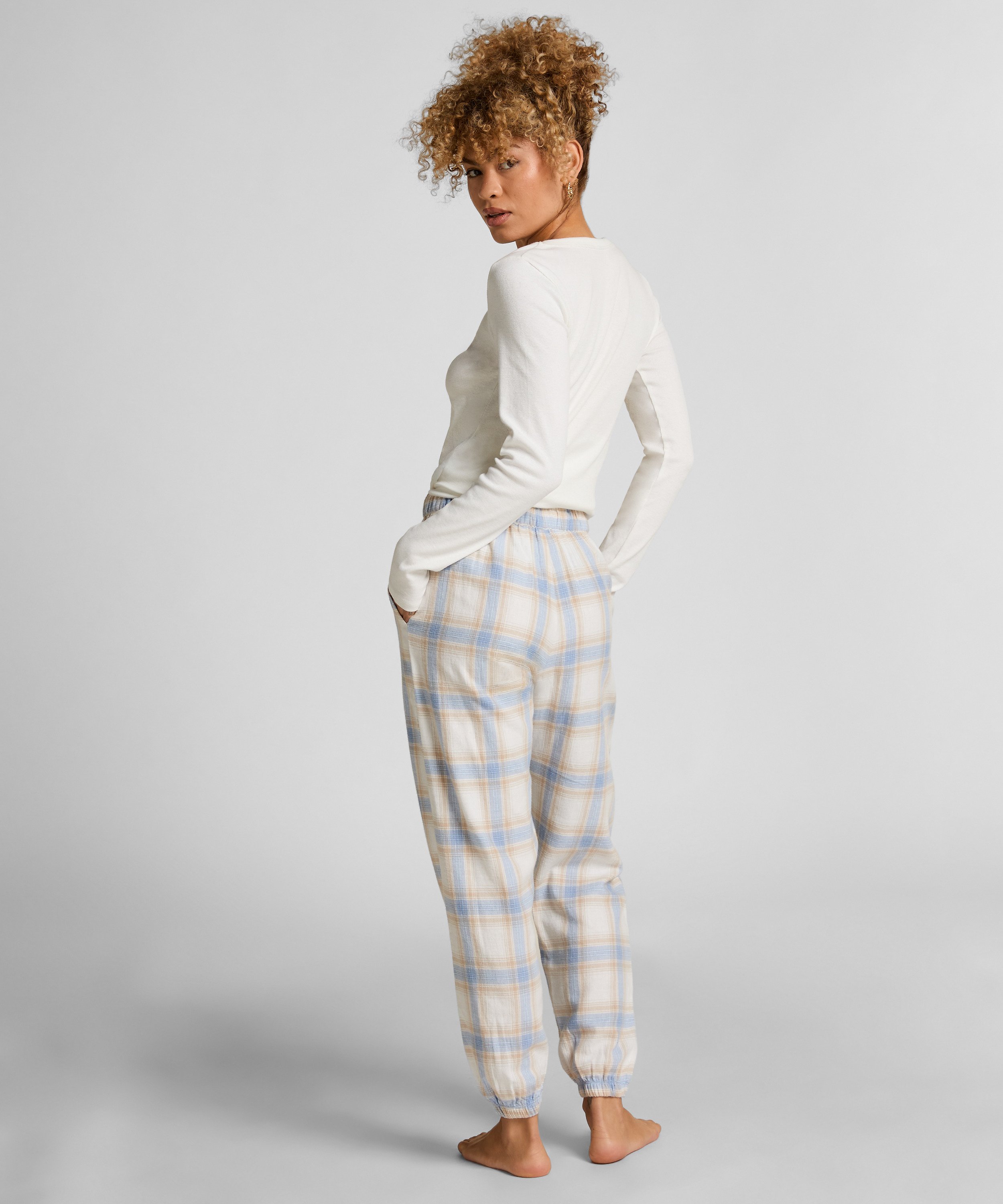 Pantalon de Pyjama Flanel, Bleu, main