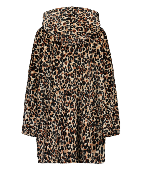 Flanell Fleece Hoodie, Braun