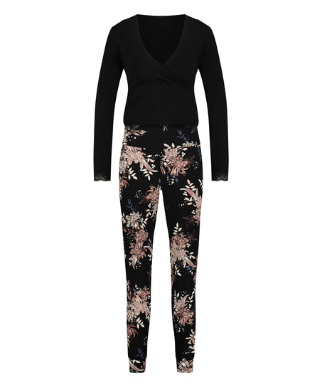 Pyjama-Set f&uuml;r das Stillen, Schwarz