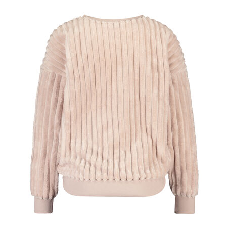 Top polaire &agrave; manches longues, Rose