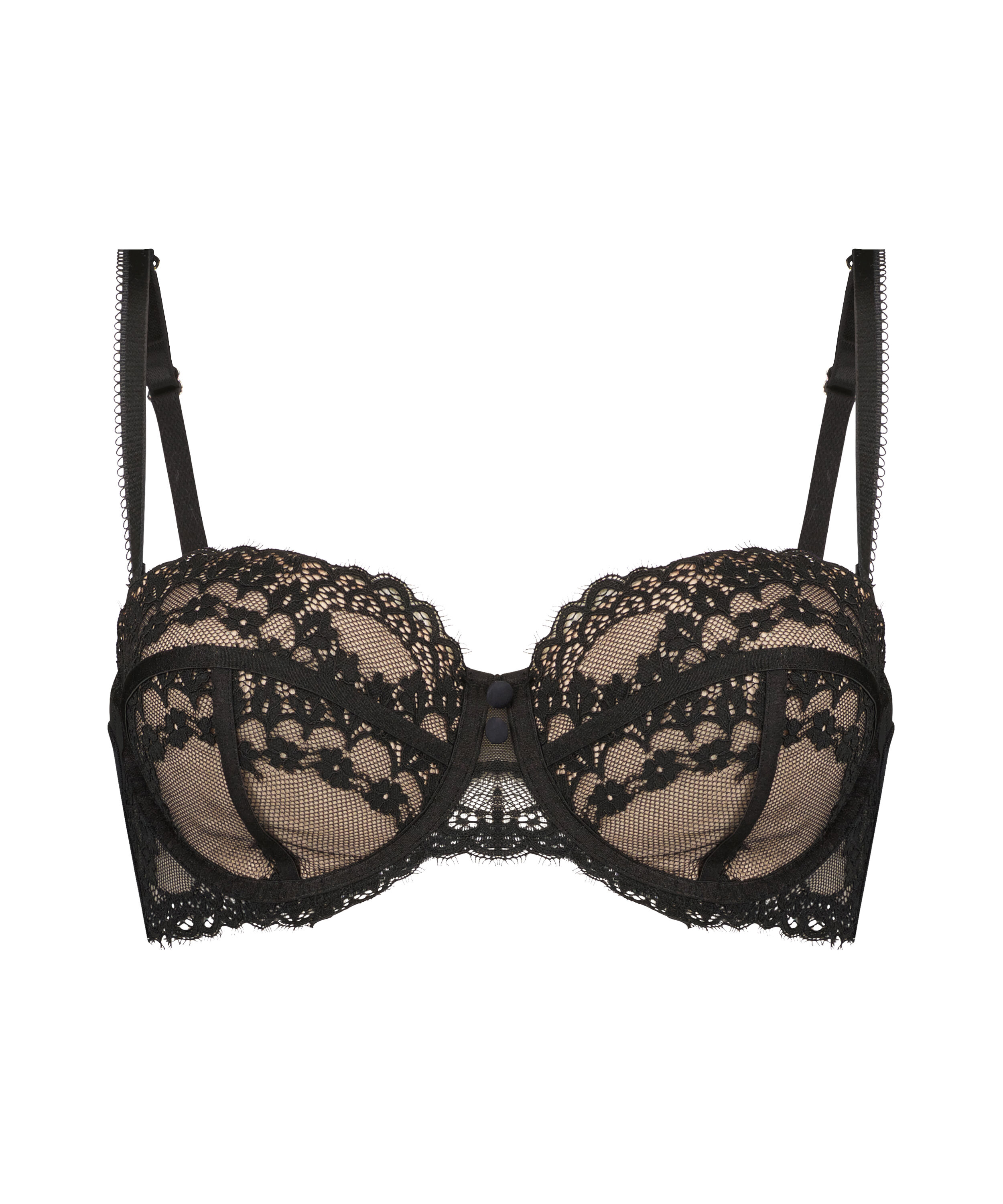 Soutien-gorge &agrave; armatures pr&eacute;form&eacute; sans bretelles Daisy, Noir