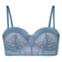Soutien-gorge &agrave; armatures pr&eacute;form&eacute; longline sans bretelles Eden, Bleu