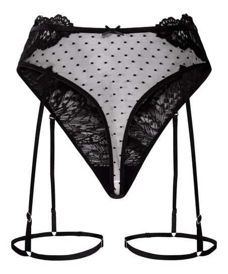 Posie Straps-String, Schwarz