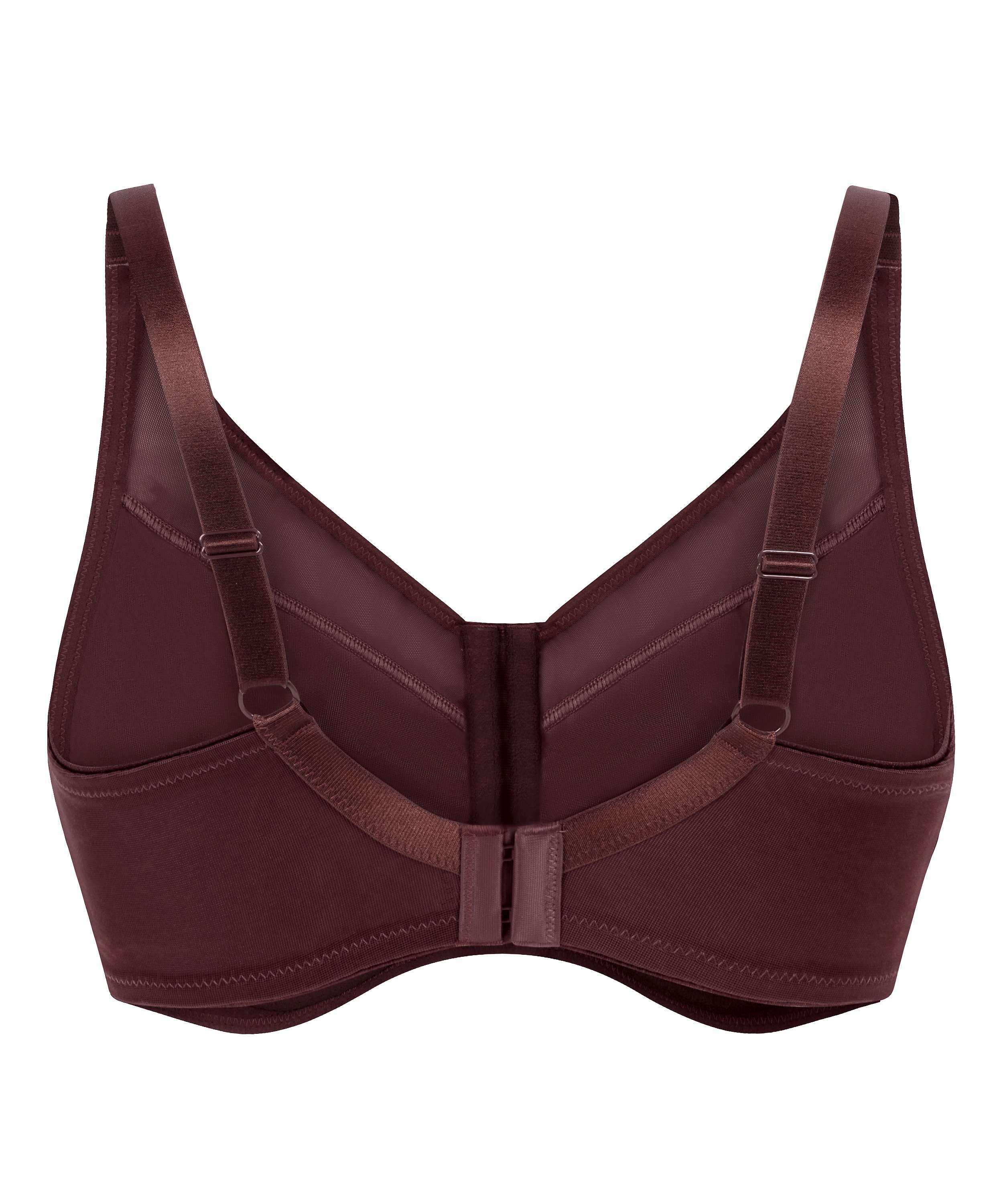 Soutien-gorge &agrave; armatures non-pr&eacute;form&eacute; minimiseur Nina, Marron, main