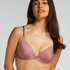 Soutien-gorge &agrave; armatures pr&eacute;form&eacute; Plunge, Rose