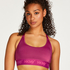 HKMX Soutien-gorge de sport The Crop Logo Level 1, Rose
