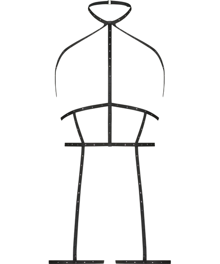 Private harnais strass, Noir