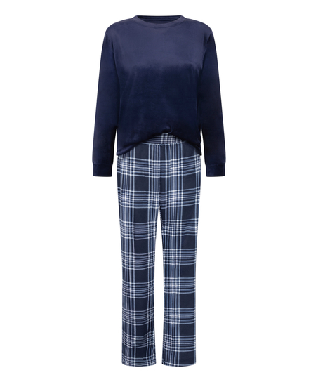 Ensemble pyjama Velours, Bleu