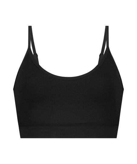 ﻿Strappy Bralette, Schwarz