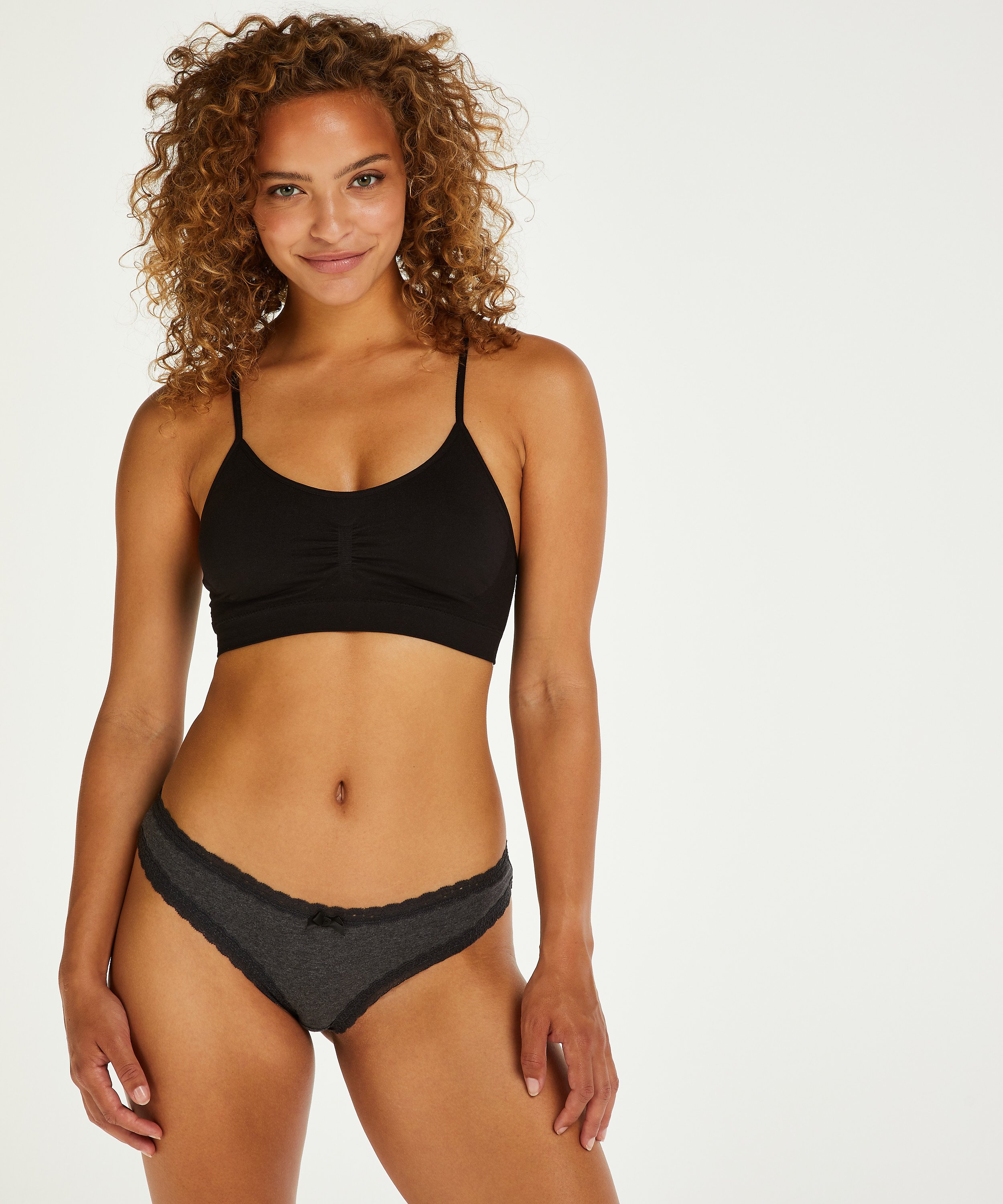 Slip brésilien coton, Gris, main