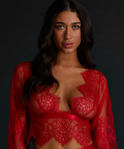 Top Allover Lace, Rouge