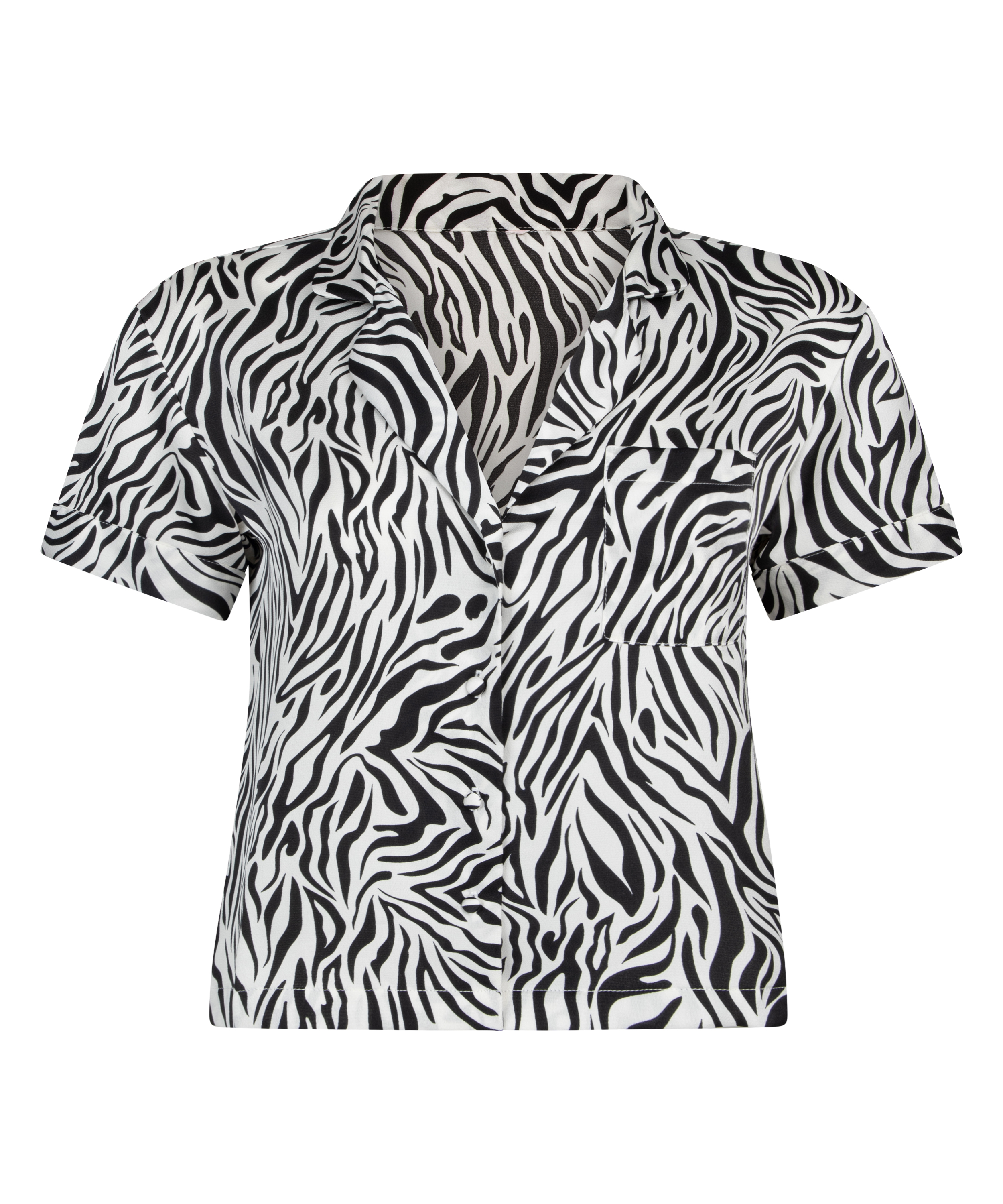 Veste à manches courtes en satin, Blanc, main