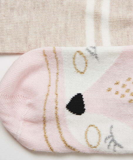 2 Paires de Chaussettes en Coton, Bleu