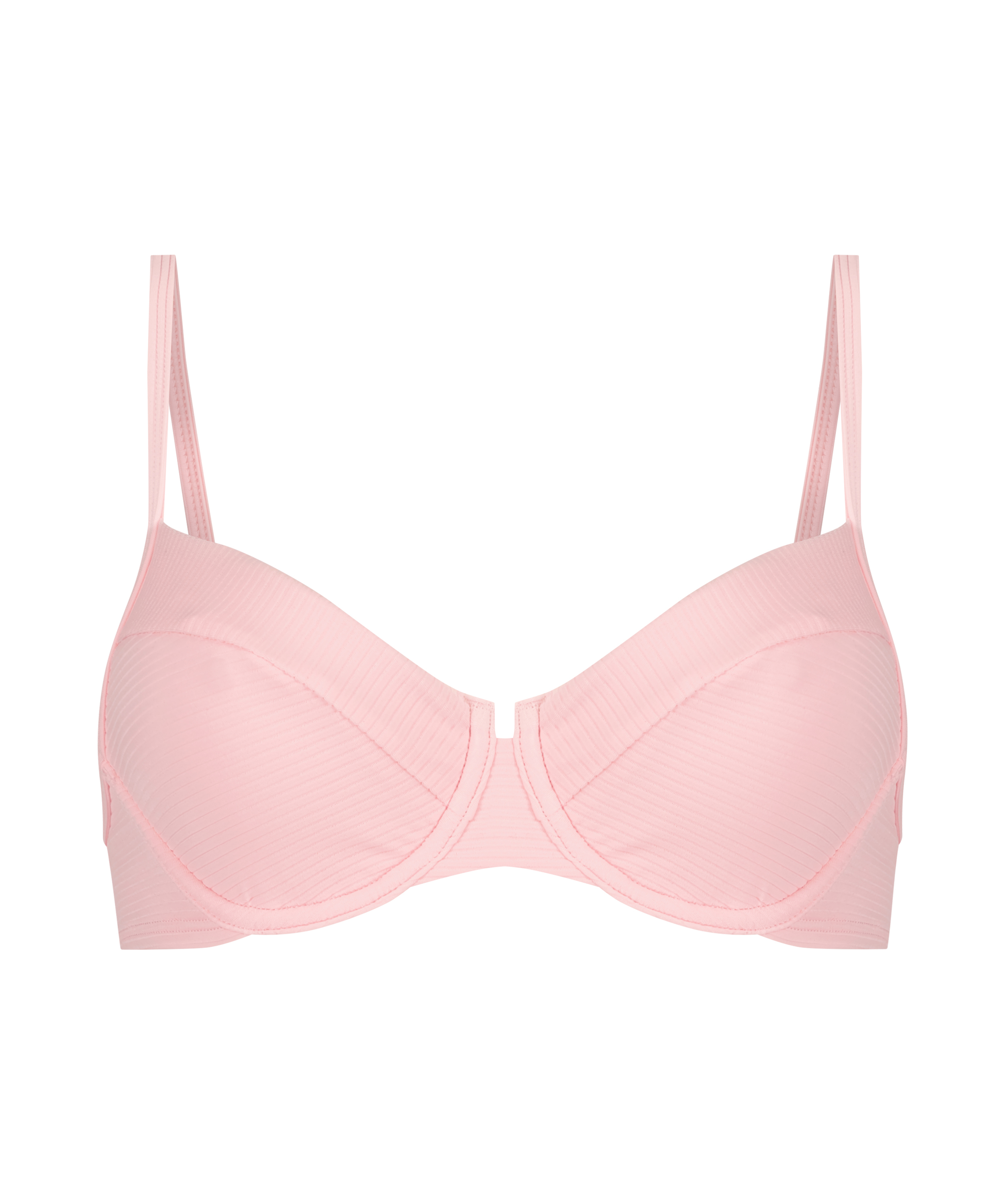 Nicht-vorgeformtes Bügel-Bikini-Top Texture, Schwarz, main