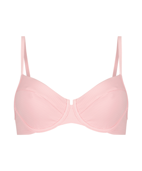 Nicht-vorgeformtes Bügel-Bikini-Top Texture, Schwarz