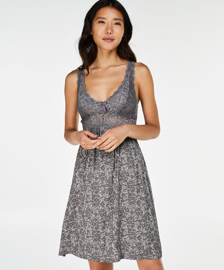 Slipdress Modal Lace mit Spitze, Rose