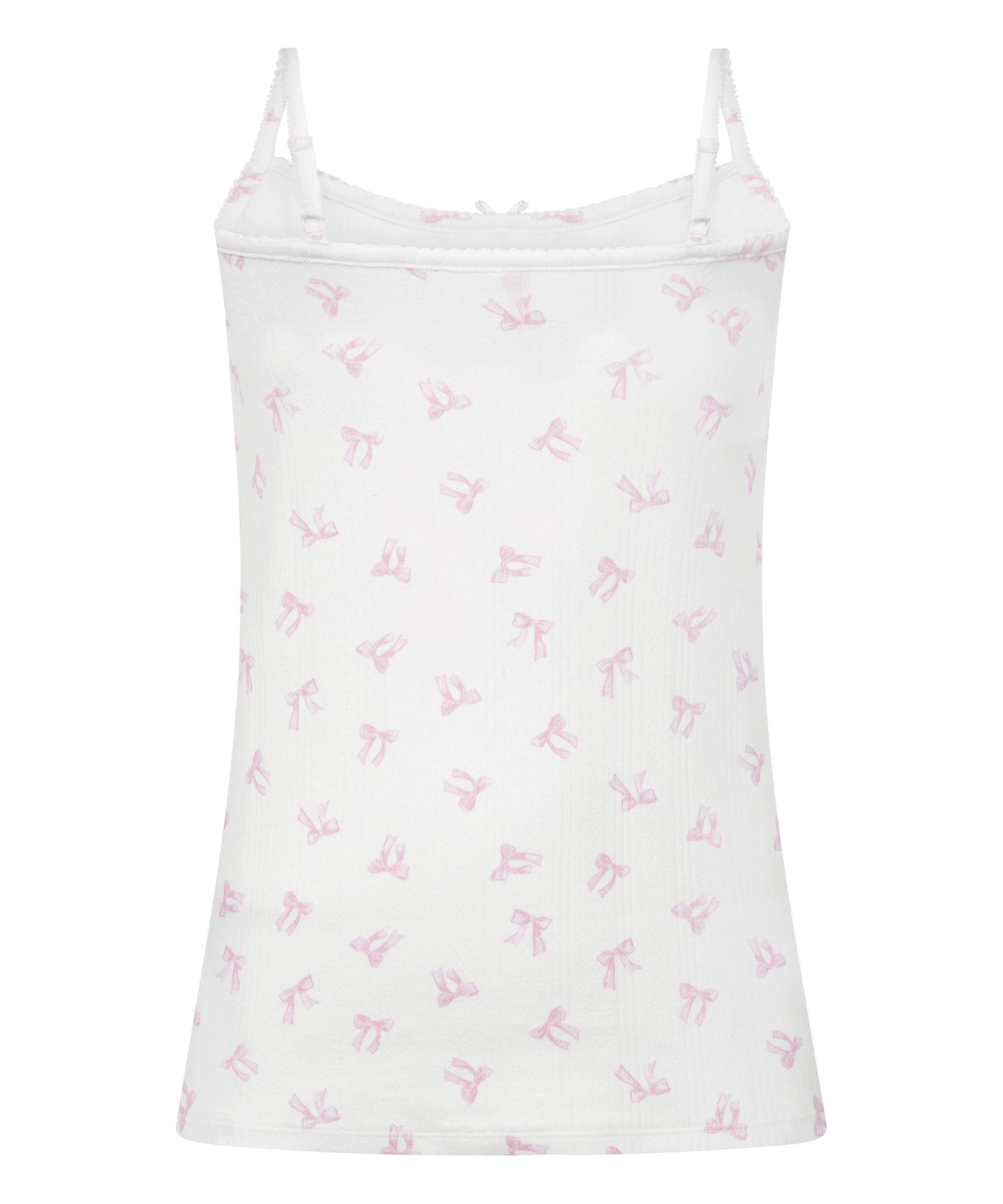 Caraco Pointelle, Blanc, main