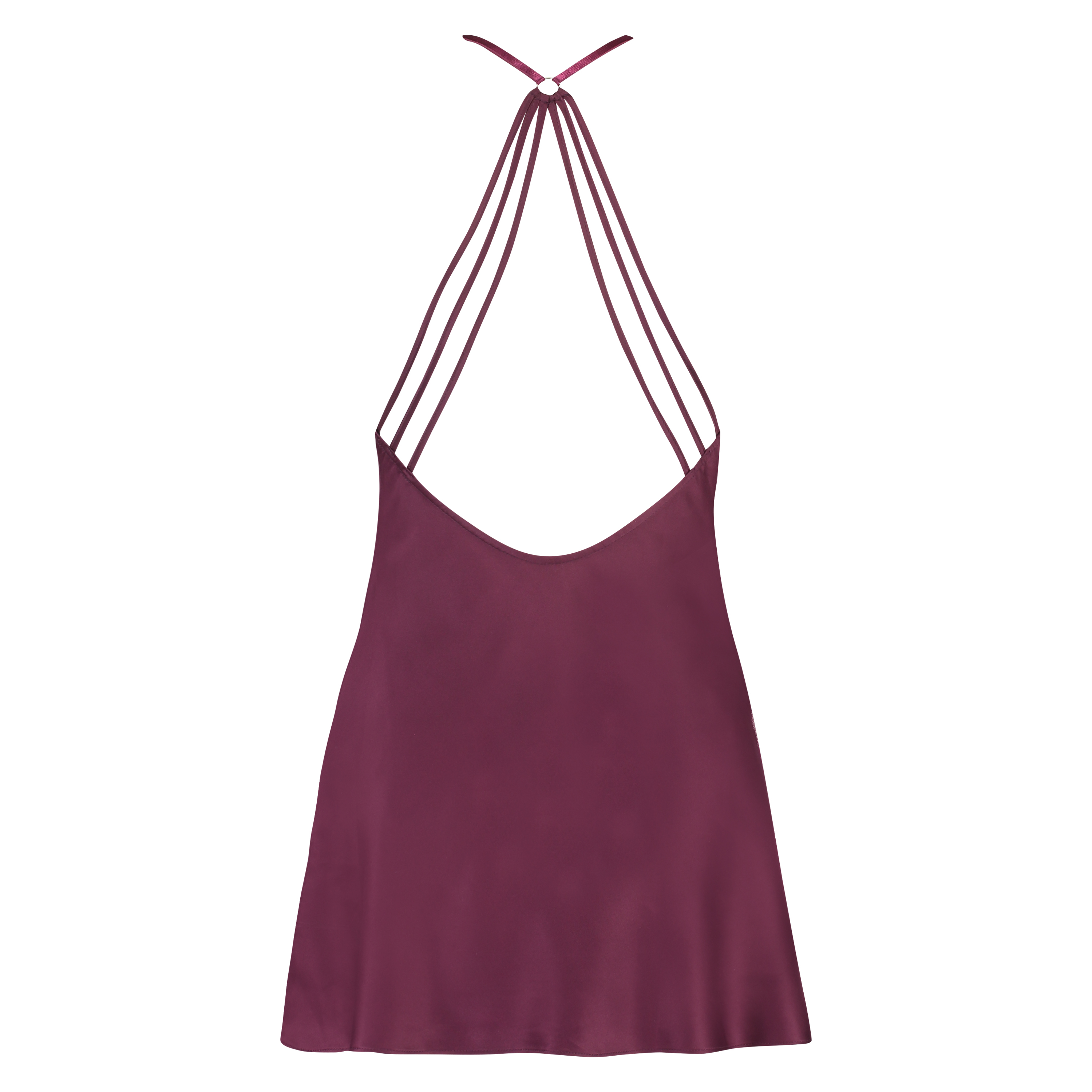 Nuisette Satin deep v, Violet, main