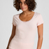 Pointelle-Top mit Spitze, Rose