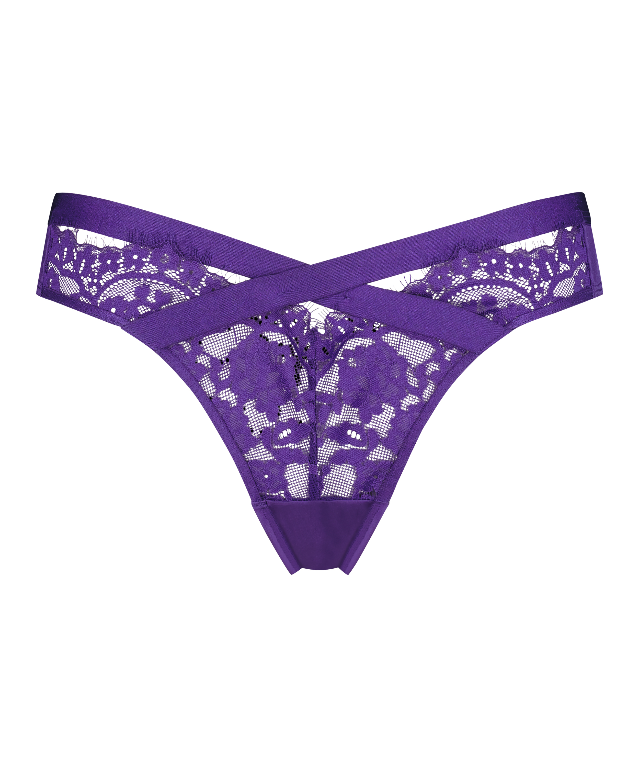Slip br&eacute;silien &eacute;chancr&eacute; Noyenne, Violet, main