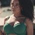 Haut de bikini sans bretelles préformé à armatures Scallop Taille E +, Vert