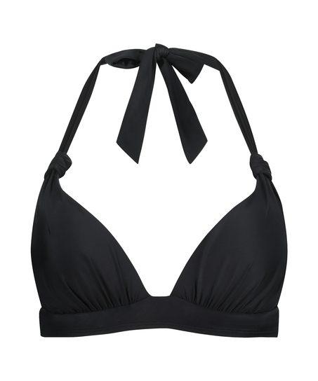 Triangel-Bikini-Top Luxe, Schwarz