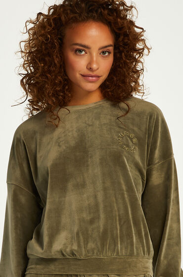 Hunkemöller Velours Top grün