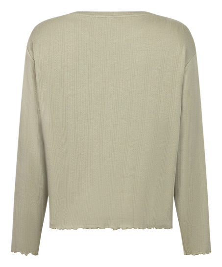 Pyjama Top Loose Pointelle, Grün
