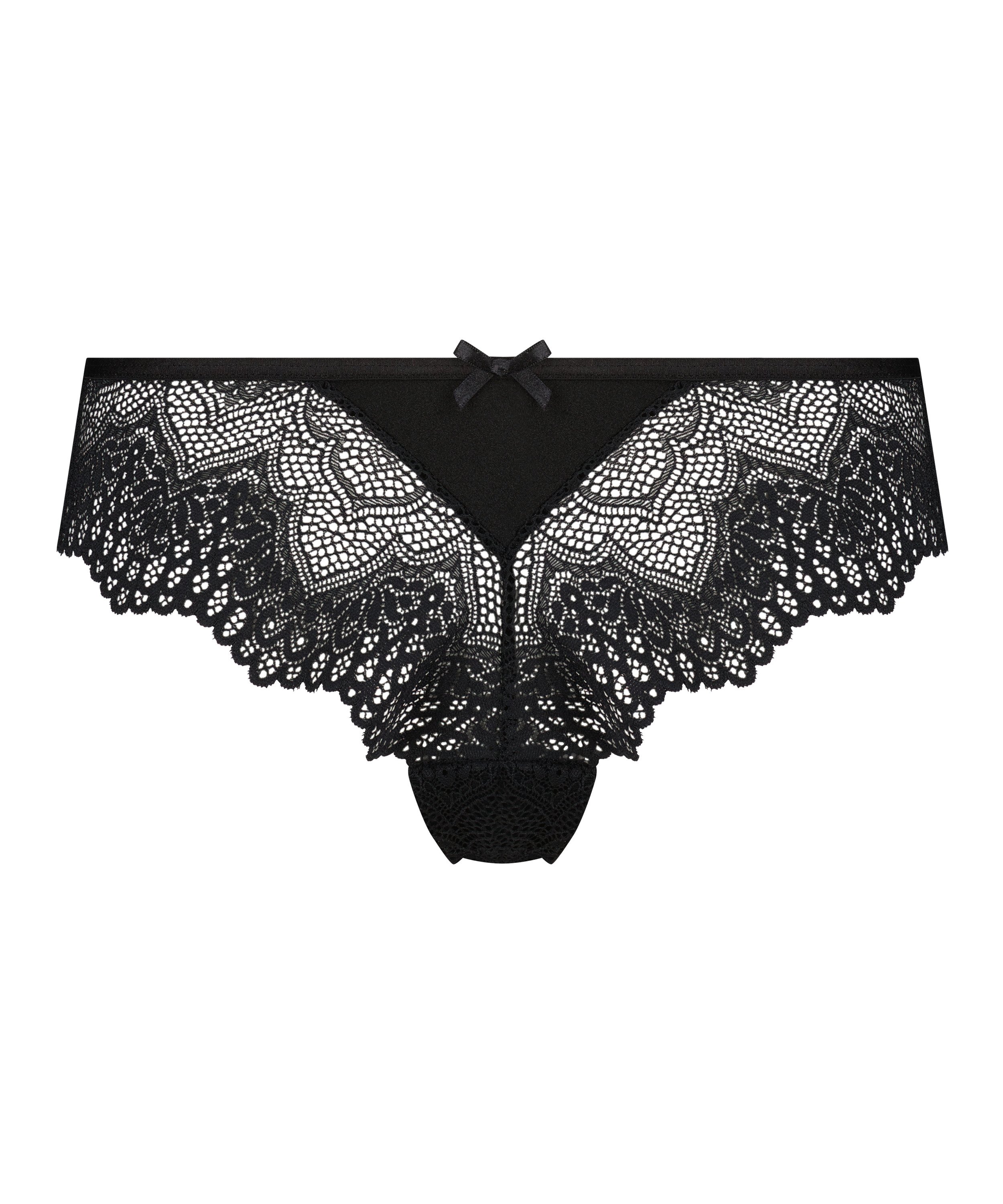 Slip br&eacute;silien &eacute;chancr&eacute; Phillis, Noir, main