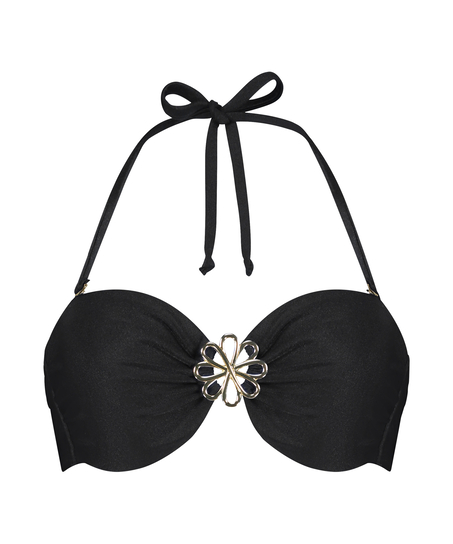 Haut de bikini Bandeau Yucatan, Noir