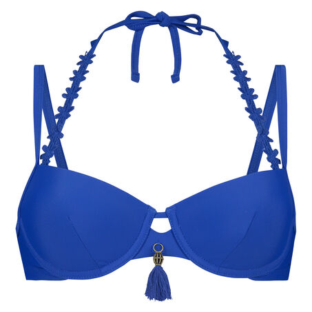 Haut de bikini &agrave; armatures pr&eacute;form&eacute; Amanda Queen, Bleu