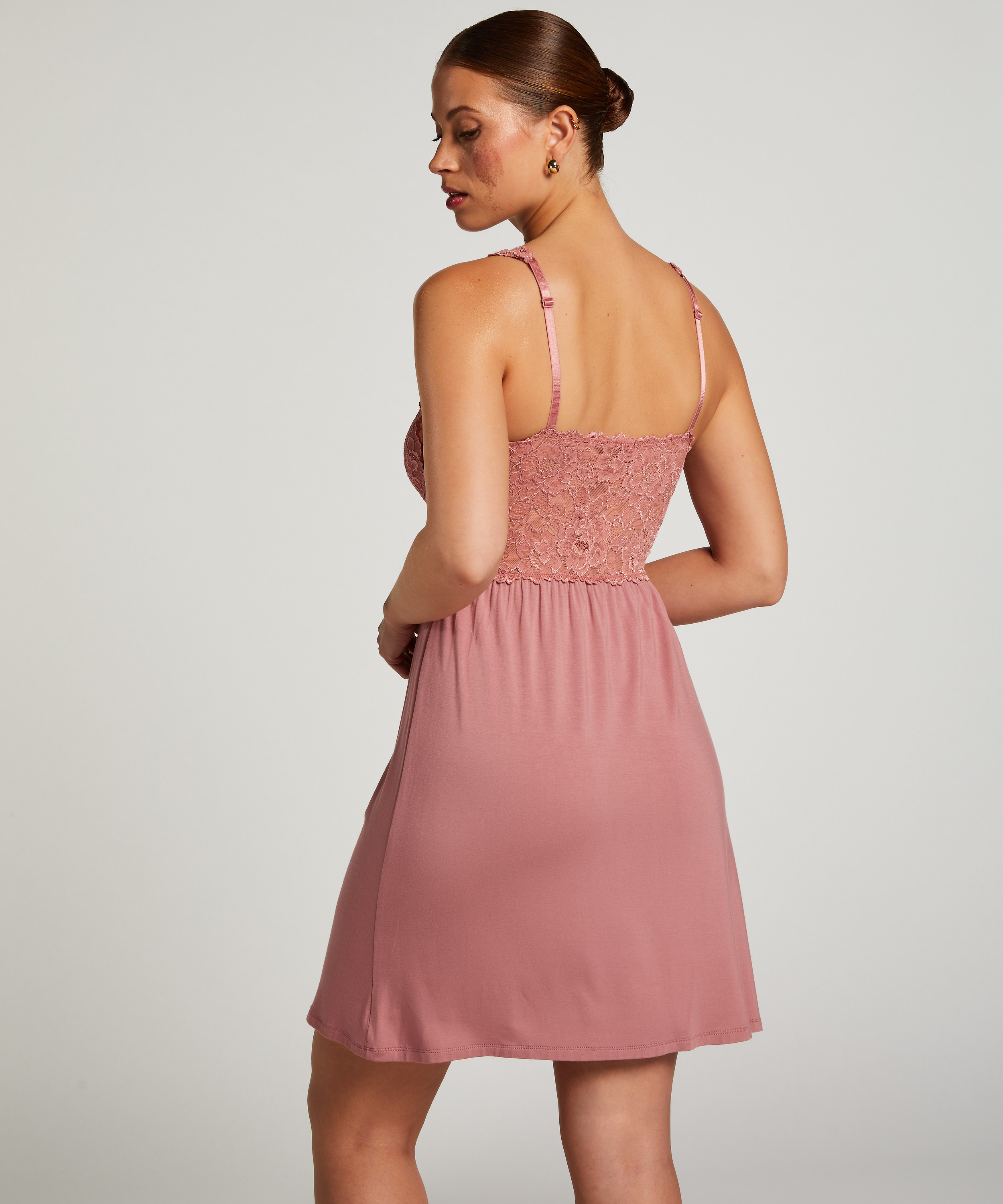 Slipdress Nora Lace, Rose, main