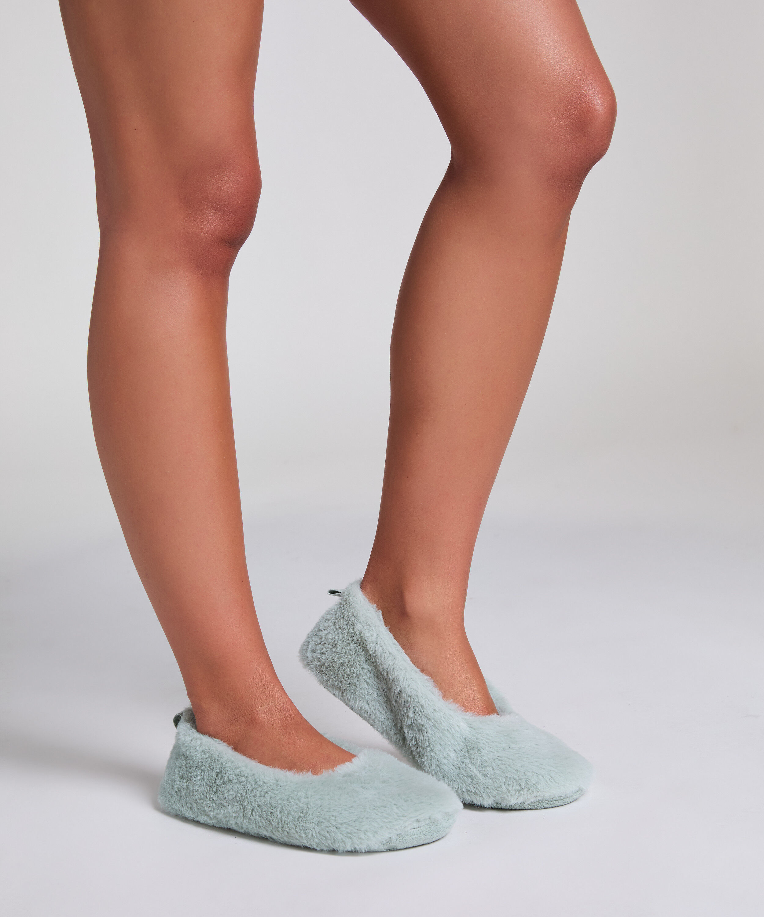 Kunstpelz-Ballerina, gr&uuml;n