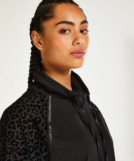 HKMX Jacke Leopard, Schwarz