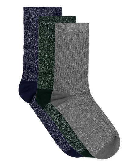 3 paires de chaussettes Giftpack, Bleu