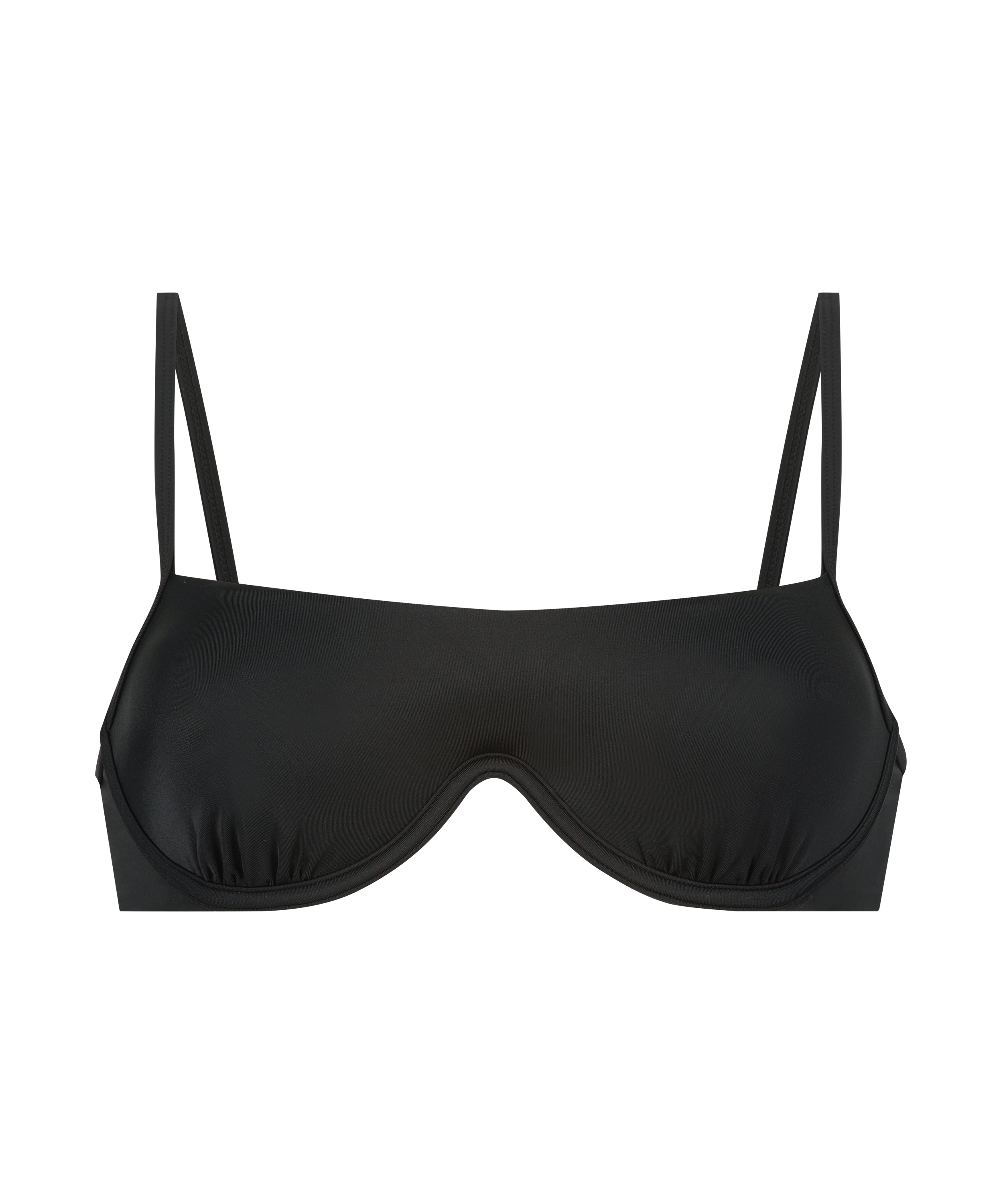 Nicht-vorgeformtes Bügel-Bikini-Top Sicily, Schwarz, main