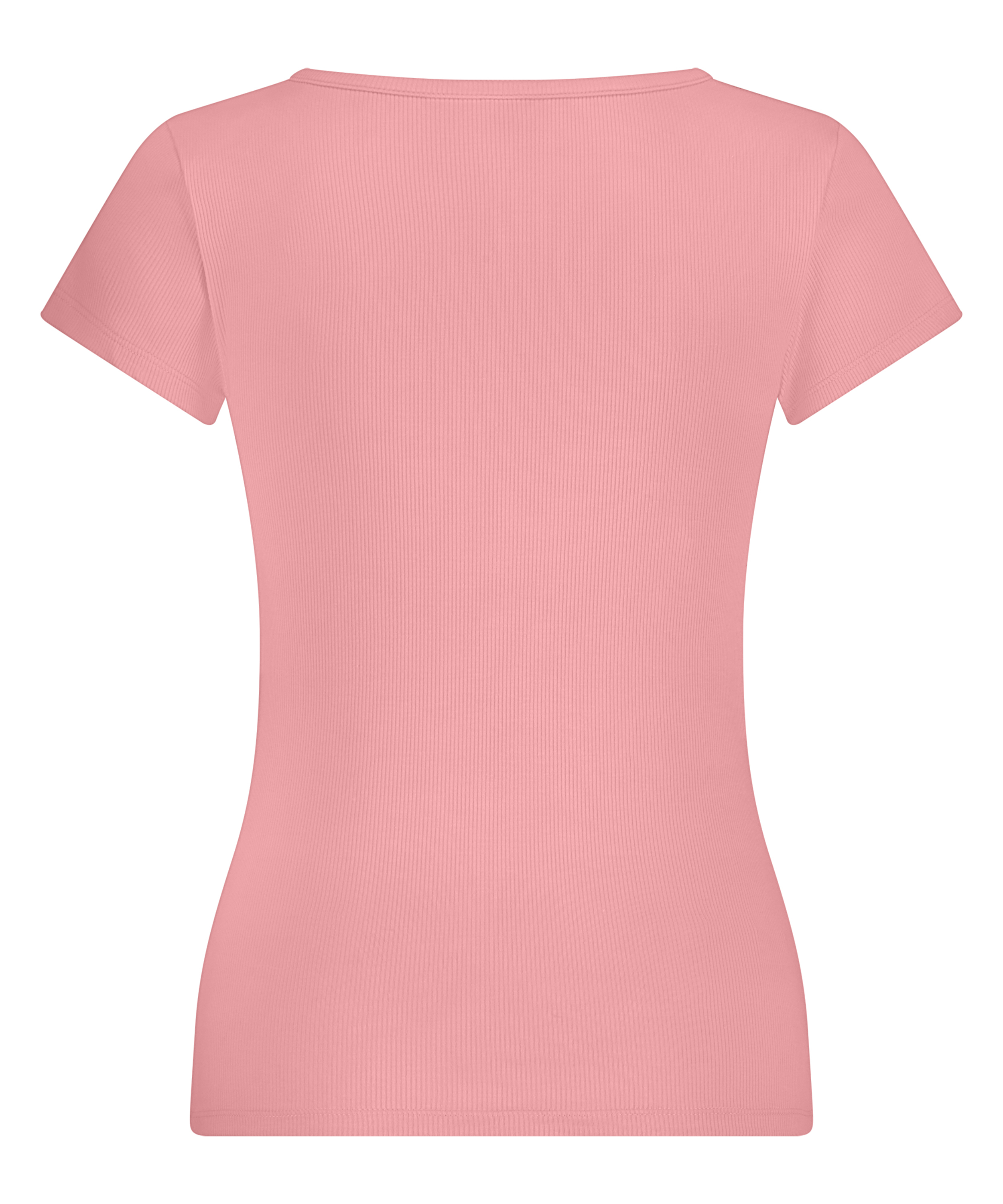 Henley-Pyjama-Top mit kurzen Ärmeln, Rose, main
