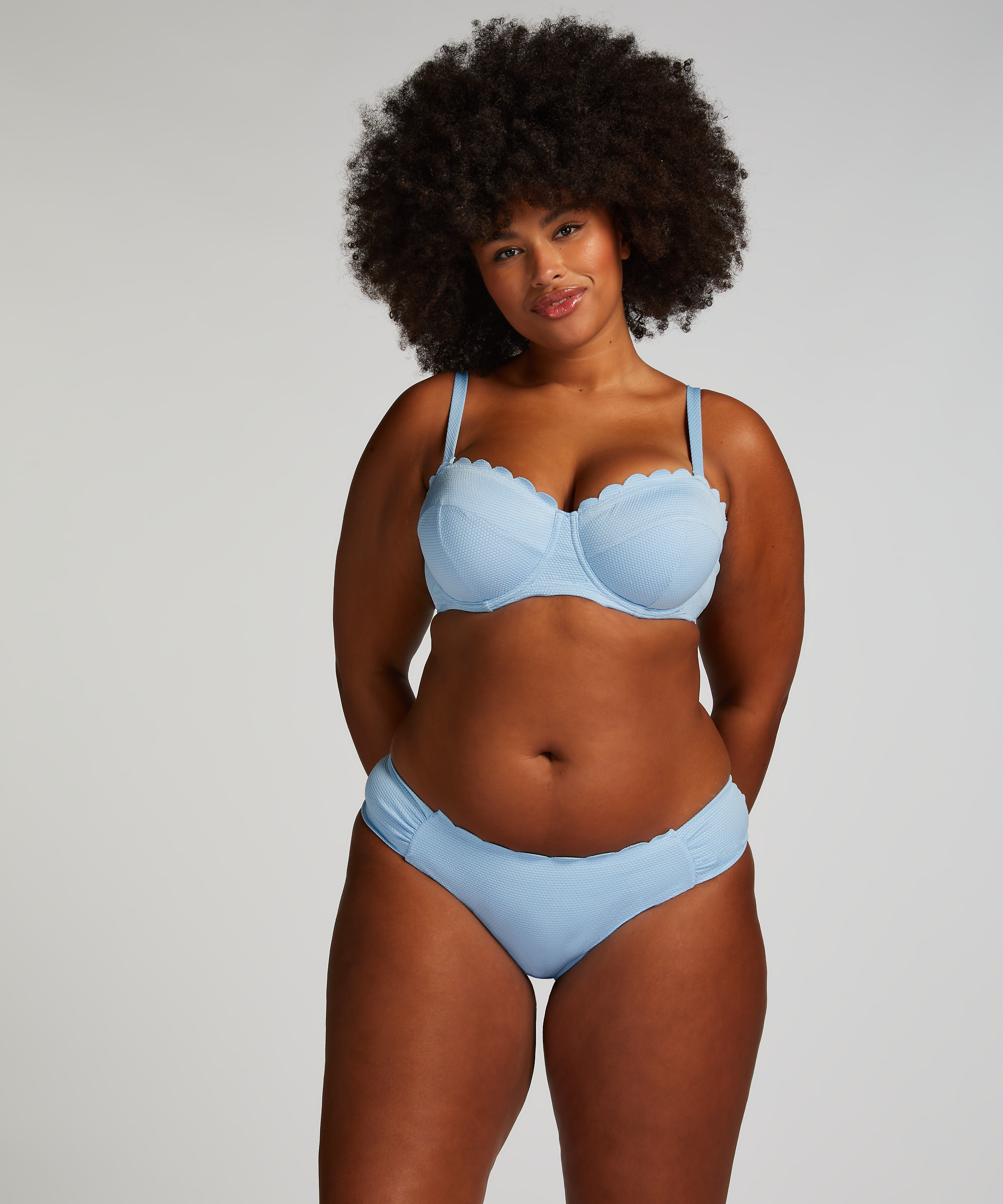 Bikini Slip Rio Scallop, Blau, main