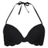 Haut de bikini à armatures à effet push-up préformé Scallop Taille A - E, Noir