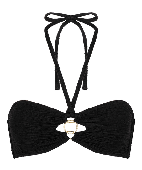 Bandeau-Bikinioberteil Bahamas, Schwarz