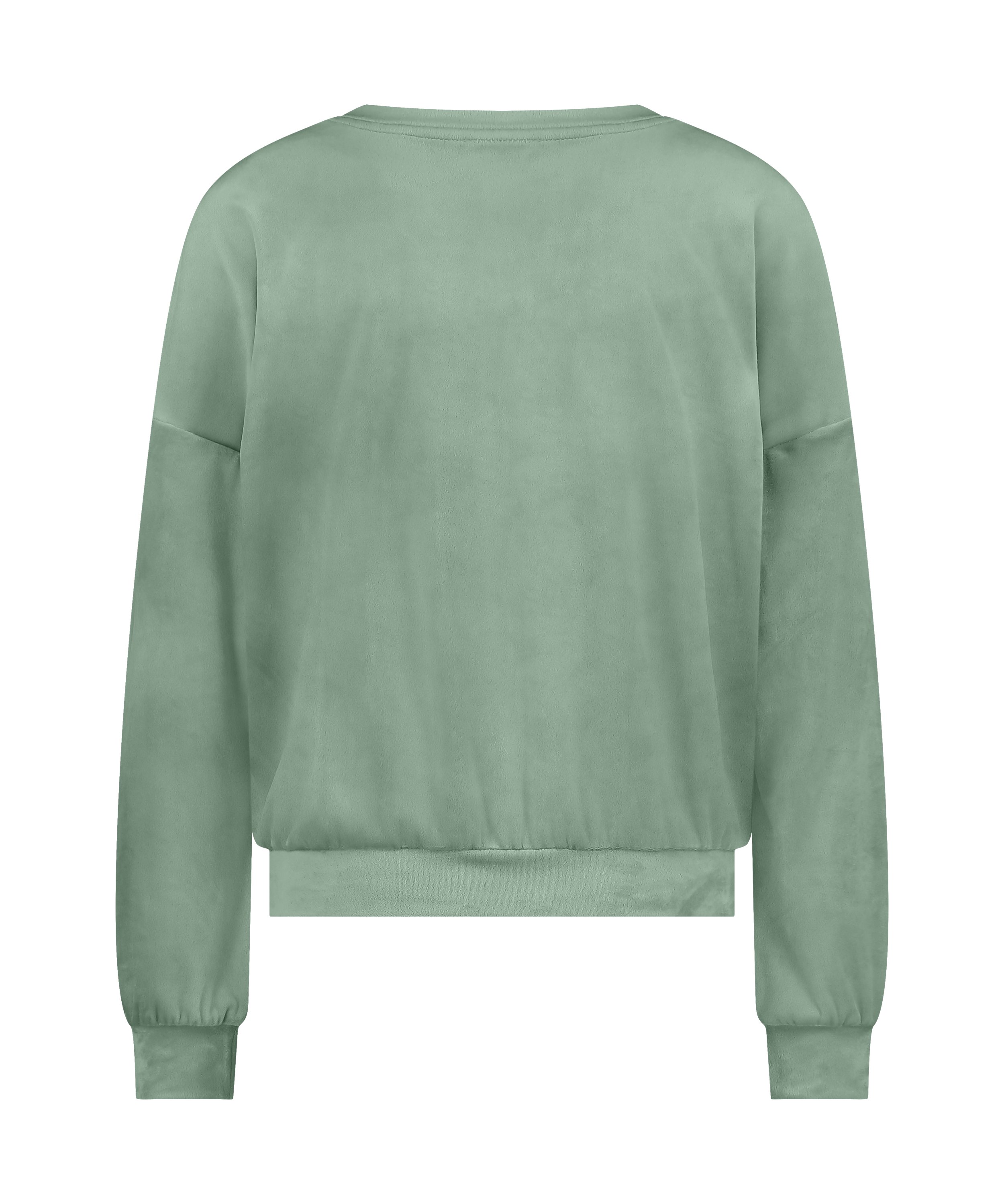 Top Velours, Vert, main