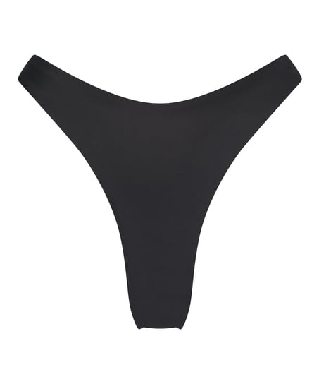 Slip de Bikini Échancrés Luxe, Noir