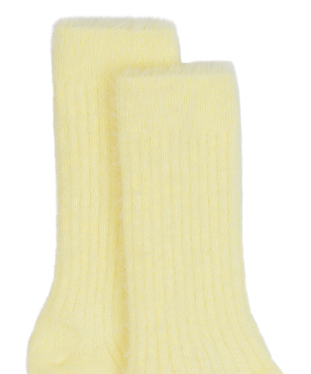 Liv flauschige Socken, Gelb