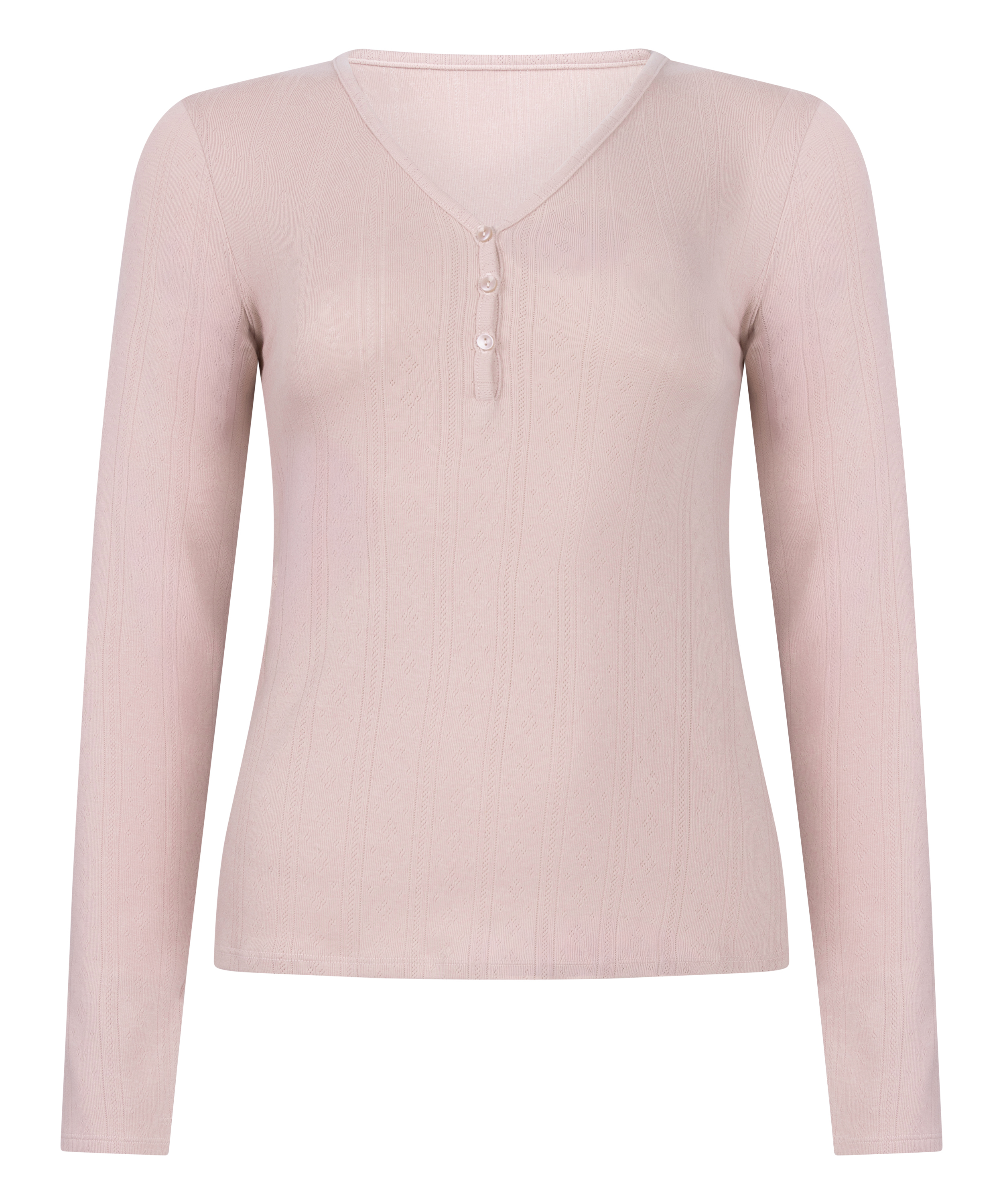 Pyjama-Oberteil Henley, Rose, main