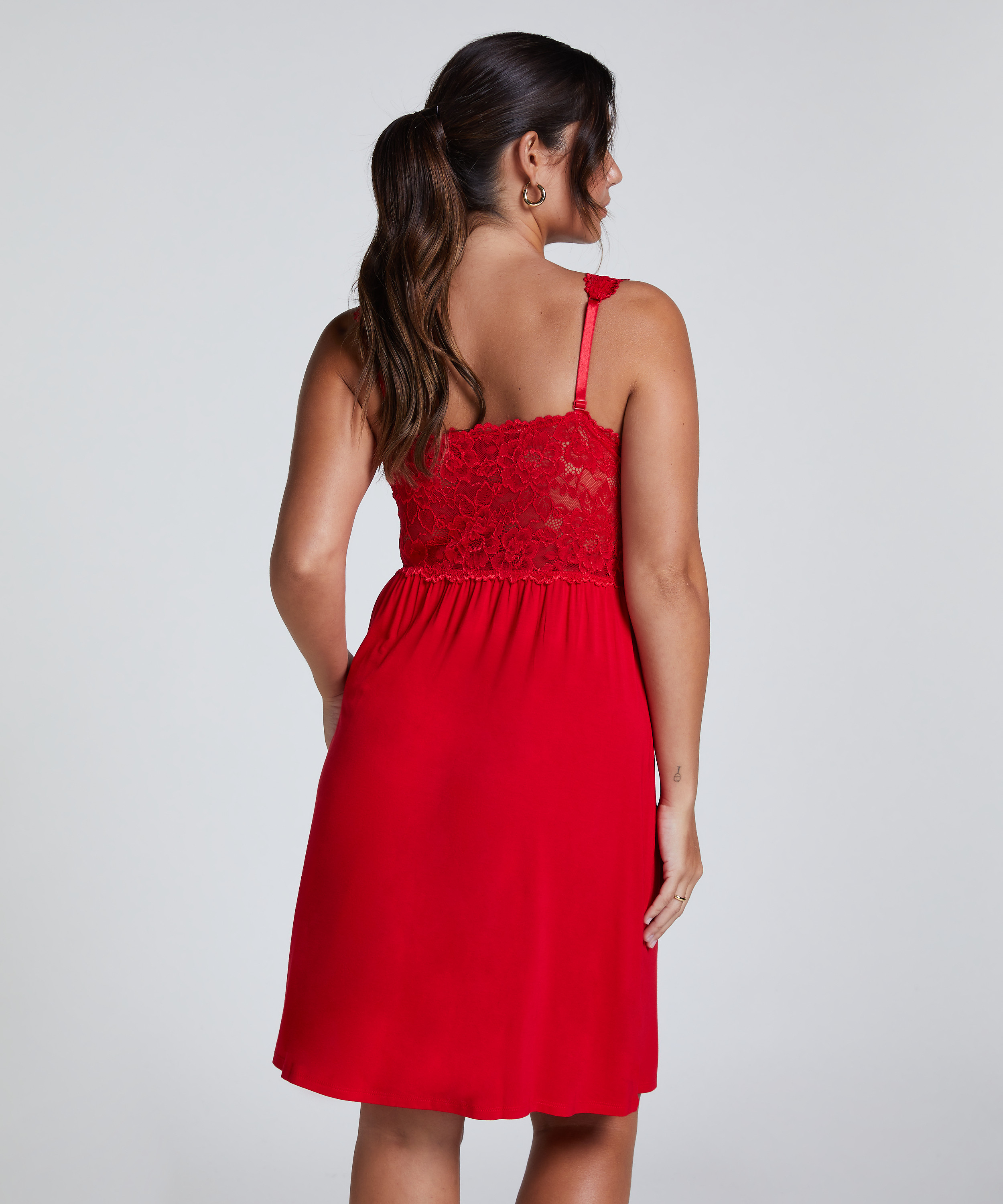 Slipdress Nora Lace, Rot, main