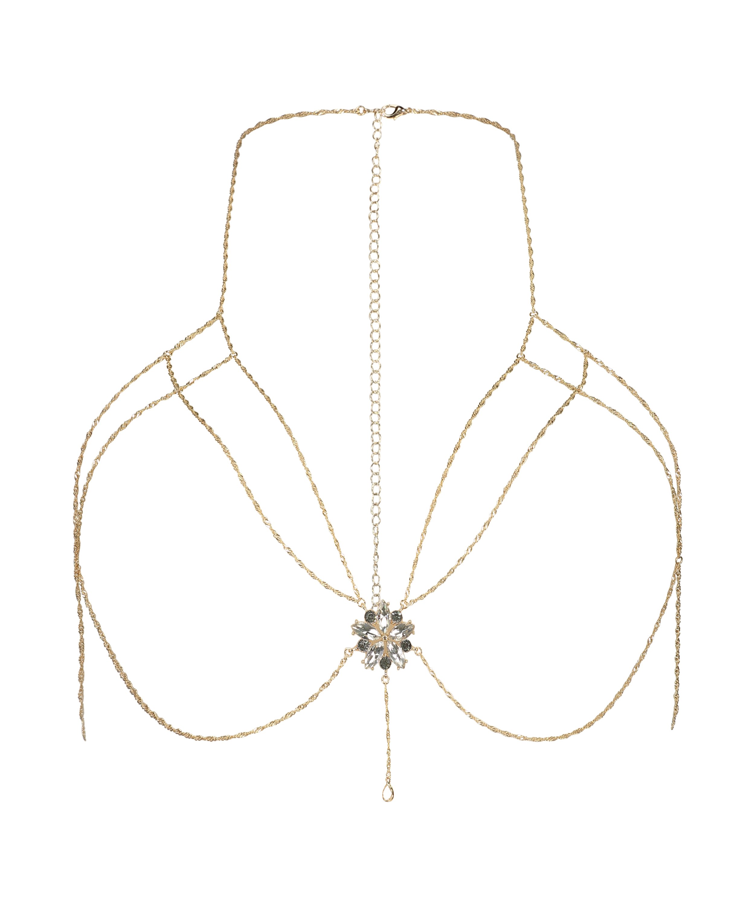 Bralette Chain Top, Gelb, main